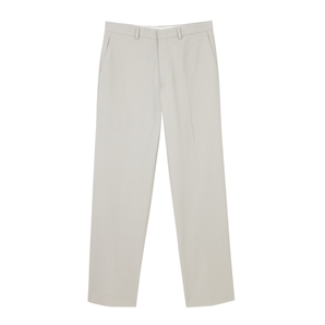 Sand Flat-Front Twill Trousers