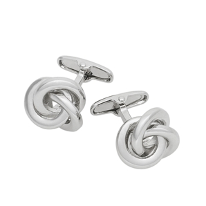 Savile Row Silver Effect Knot Cufflinks