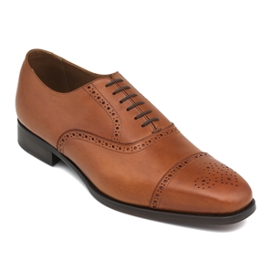 Savile Row Tan Oxford Semi Brogue Men` Shoe
