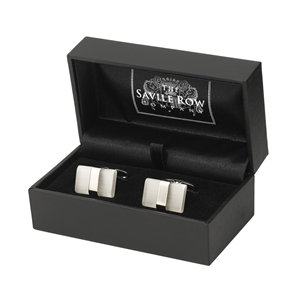 Savile Row White Cat` Eye Cufflinks
