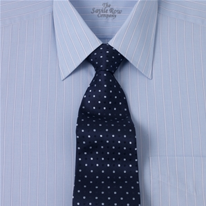 Savile Row White-on-Blue Stripe with Pointed Collar Shirt