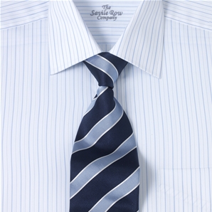 Savile Row White with Blue Fine Stripes Shirt