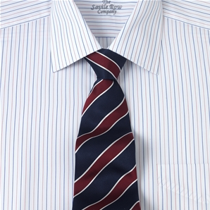 White with Navy and Red Fine Stripes Shirt