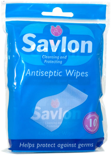 Savlon Antiseptic Wipes (x10 Sachets)