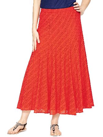 Savoir All Over Broderie Maxi Skirt