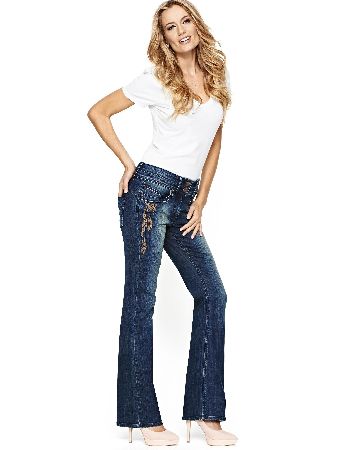 Savoir Confident Curves Embroidered Bootcut