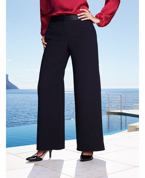 Savoir Crepe Satin Back Trousers