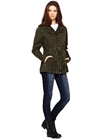 Love Label Military Snake Jacket In Khaki Size 8