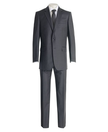 Mens Suit by Savoy Taylors Guild Charcoal Pinstripe