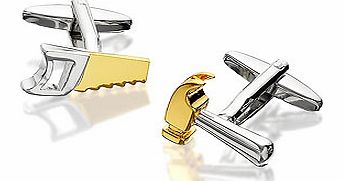 Saw And Hammer Swivel Bar Cufflinks - 014507