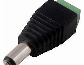 SaySure - 2.1 x 5.5mm DC Power Male Plug Jack Adapter Connector Plug for CCTV LED Light