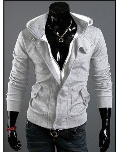 - coats men outwear Mens Special Hoodie Jacket Coat men clothes cardigan style jacket (COLOR :03DARK GRAY | SIZE : XXXL)