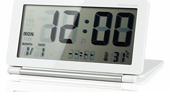 SaySure - Digital Large LCD Display Travel Desk Alarm Clock Time