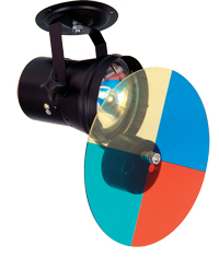 SB PAR36 spot light with colour wheel
