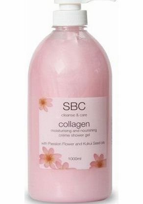 SBC Collagen Moisturising Shower Creme / Gel with pump dispenser 500ml, FREE Express Delivery