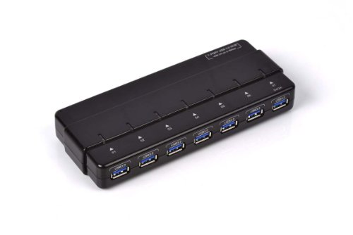 SBS New USB 3.0 7-Port Hub with 12V 2.5A Power Adapter and USB 3.0 Cable (USB 2.0 Compatible)