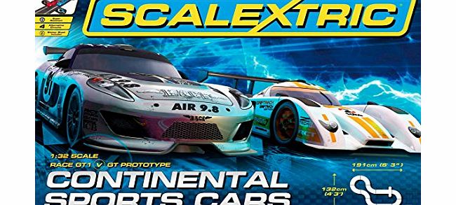 Scalextric 1:32 Scale Continental Sports Cars Race Set