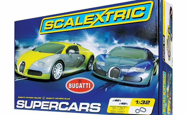 Scalextric C1297 Bugatti Supercars 1:32 Scale Race Set