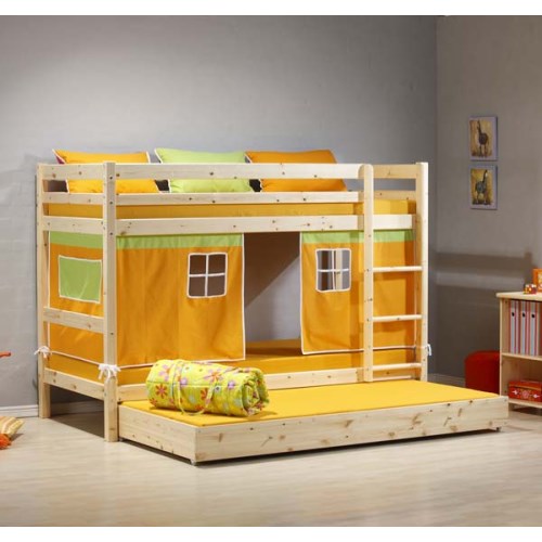 Stompa Minnie Solid Pine Natural Bunk Bed with