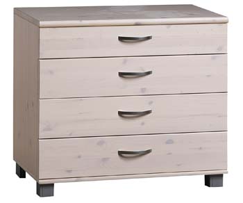 Scandinavian House Ltd Thuka Maxi 4 Drawer Chest in White Wash