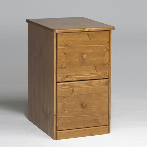 Scandinavian Pine Filing Cabinet 2 Drawer