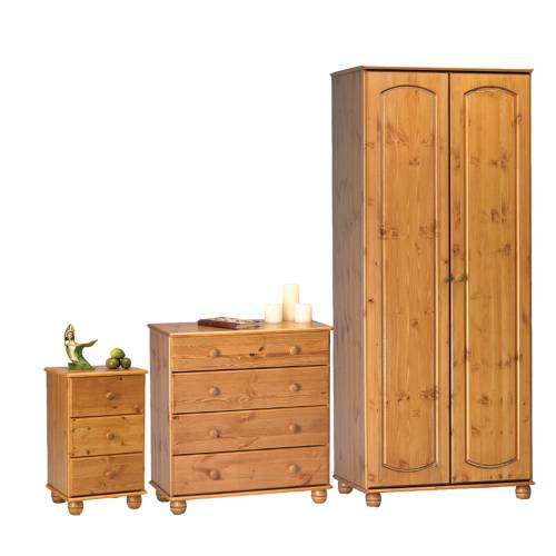 Scandinavian Pine Natura Pine Bedroom Set 1 107.1