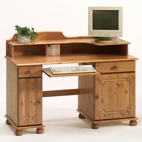 Scandinavian Pine Silkeborg Desk, 2 Door, 2 Drawer with Top.DISC