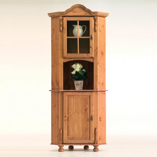 Scandinavian Pine Skagen Tall Corner Display Cabinet