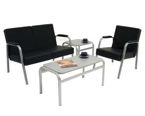 Scarborough leather faced seating