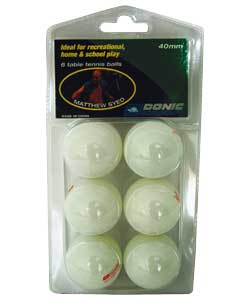 Schildkrot Syed Table Tennis Balls - Pack of 6