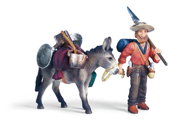 Schleich Gold Prospector with Donkey