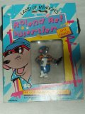 Roland Rat Land Of Minikins Small Plastic Figure ( about 2` inches tall ) in Strip Shirt . By Schleiech in 1985 - packet is in poor condition