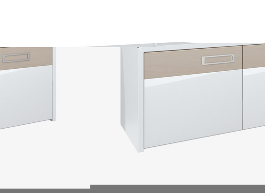 S1 2SK TV Cabinet - Gloss Red Oak