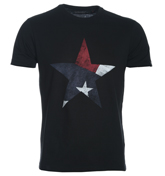Schott Americana Star Black T-Shirt