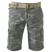 Schott Black Cargo Shorts