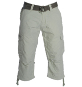 Cement Grey Cargo 3/4 Length Shorts