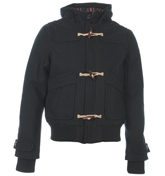 Schott Deecoat Navy Hooded Duffle Jacket