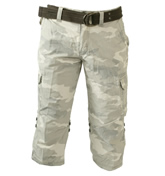 Schott Grey Cargo 3/4 Length Shorts