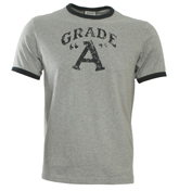 Schott Grey Grade A Logo T-Shirt