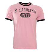 Schott Heather Pink N. Carolina 1913 Logo T-Shirt