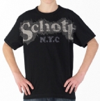 Schott Junior Print T-Shirt Black