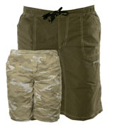 Schott Khaki / Camouflage Reversible Shorts