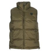 Schott Khaki Hooded Gilet