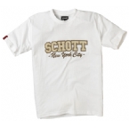 Schott Mens Basic Logo T-Shirt White