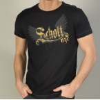 Schott Mens Large Print T-Shirt Black