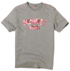 Schott Mens Logo T-Shirt Grey/Pink