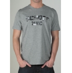 Schott Mens Logo T-Shirt He Grey/Black