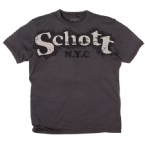 Schott Mens TS Blackmore T-Shirt Dirty Anthracite