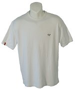 Schott NYC Saga Ribbed T/Shirt White Size Medium