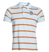 Schott PS Skip Azure Stripe Polo Shirt